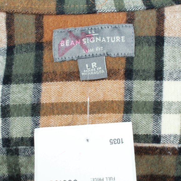 LL Bean Signature Plaid Chamois Shirt Size L - Picture 5 of 10